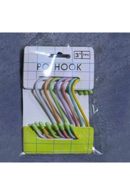 3 Inch Anti Rust Metal Hanger Pothook Multicolor Home Hook from B&Q