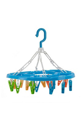 Laundry Peg Hanger Round Clothes Drying Rack 32Cm Random Color from B&Q