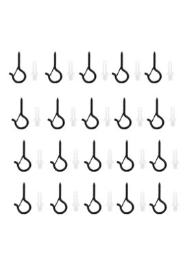  - Pack Of 20 Q Hanger Metal Screw Hook Buckle Easy Release