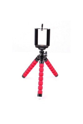 B&Q Octopus Mini Tripod Stand Red Flexible Phone Camera Mount