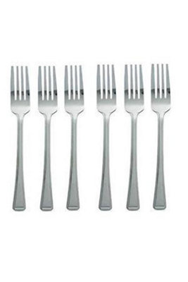 17Cm Stainless Steel Kitchen Forks Pack Of 6 Dishwasher Safe