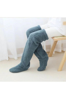 Fluffy Sock Slippers Plush Cozy Winter Non Slip Warm Socks from B&Q