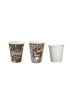50 Pack 8Oz Disposable Paper Drinking Cups For Picnic Bbq