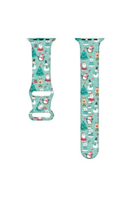 Christmas Snow Silicone Sport Band Wrist Strap Iwatch 42 44 45mm from B&Q