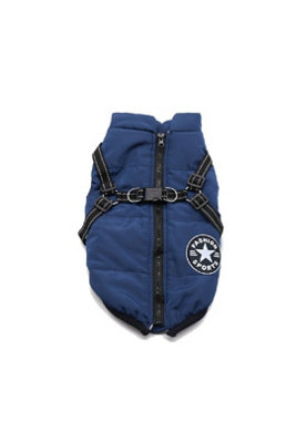 Reflective Waterproof Padded Dog Coat Vest With Harness from B&Q