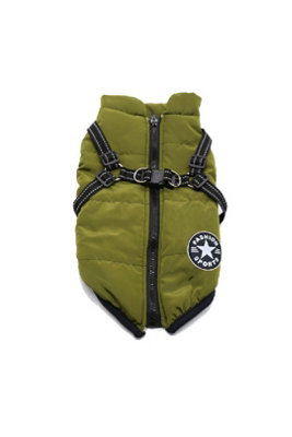 Waterproof Reflective Padded Dog Coat Vest Harness Green 4Xl from B&Q