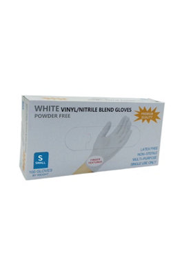  - Latex Free Powder Free Nitrile Disposable Gloves White S 100