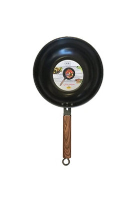  - 26Cm Cast Iron Nonstick Frying Pan Skillet Wooden Handle