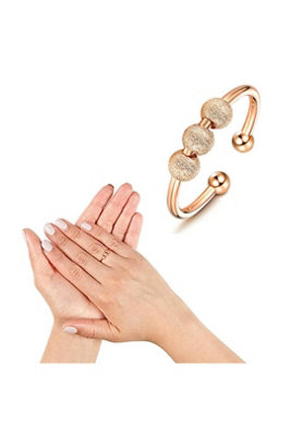  - Spinning Fidget Peace Ring Alloy Adjustable Open Spinner
