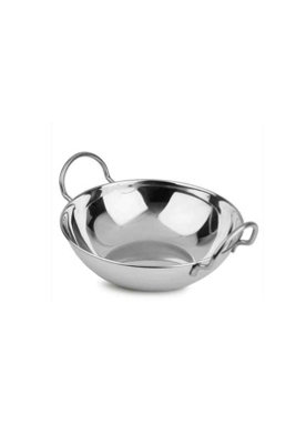  - Stainless Steel Curry Serving Dish With Handle 21Cm Mirror