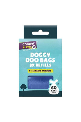 60Pcs Biodegradable Leak Proof Pet Poop Bag Refills Rolls from B&Q