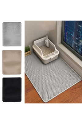  - Double Layer Cat Litter Trapper Mat Washable Non Slip Paw