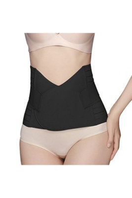 Postpartum Corset Recovery Tummy Waist Shaper Belt Black from B&Q