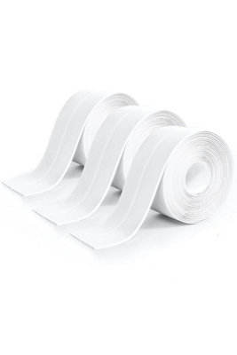 3 Rolls Waterproof Self Adhesive Caulk Tape White 38mm Pvc from B&Q
