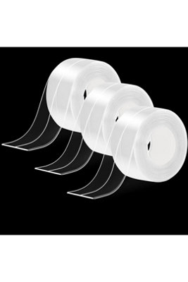 3 Rolls Clear Self Adhesive Caulk Sealant Tape 38mm X 3.2M from B&Q