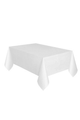  - Disposable Waterproof Plastic Rectangle Tablecloth 9Ft X 4.5Ft