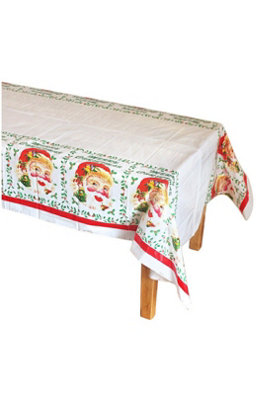 Disposable Christmas Rectangular Table Cloth 108X180Cm from B&Q