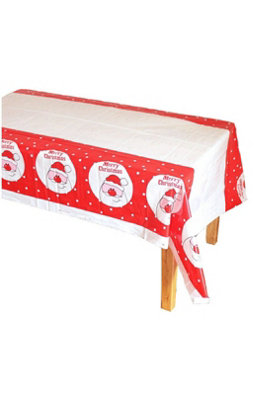 Disposable Christmas Table Cloths Rectangular Pe Party 108X180 from B&Q