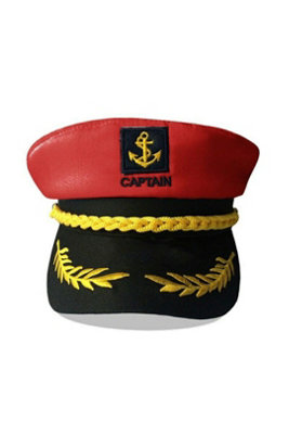 Red Navy Cotton Sailor Captain Cap Cosplay Party Daily Hat from B&Q