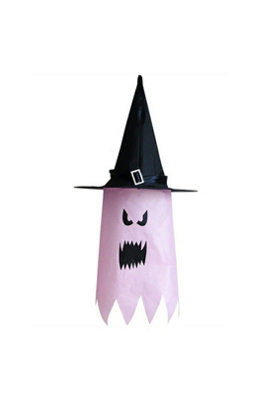 - Pink Led Ghost Windsock Halloween Outdoor Hanging Light