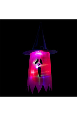  - Hot Pink Led Ghost Windsock Halloween Hanging Light Decor
