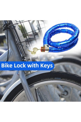  - High Security Bike Lock With Keys Chain For Cycle