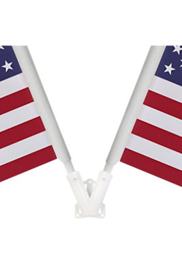 - Aluminum Telescopic Flag Pole Wall Bracket Base Holder Stand