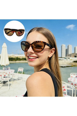  - Tortoise Shell Uv400 Protection Sunglasses For Daily Travel