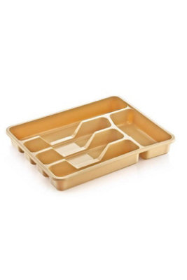  - Plastic Cutlery Tray 5 Compartment Silverware Organizer Kitchen