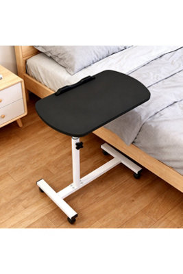 Adjustable Overbed Table With Tilt And Wheels For Home Use