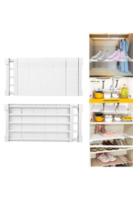 Adjustable Extendable Closet Divider Storage Shelf Rack from B&Q