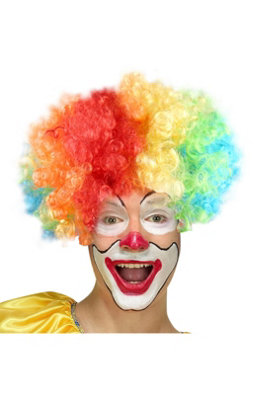 Rainbow Funny Clown Curly Wig Crazy Afro Disco 70S 80S Party from B&Q