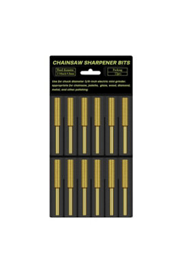  - 12 Pack Titanium Diamond Chainsaw Sharpener Burr Set 4.8mm