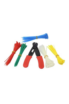  - Nylon Self Locking Cable Tie Set With Metal Cutter Tool