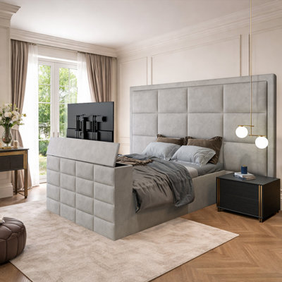  - Amberley Upholstered Pebble Television Bed Frame