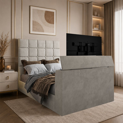  - Woolverstone Upholstered Pebble Tv Bed Frame