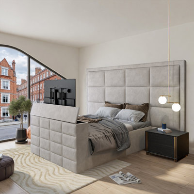  - Woolverstone Upholstered Pebble Tv Bed Frame