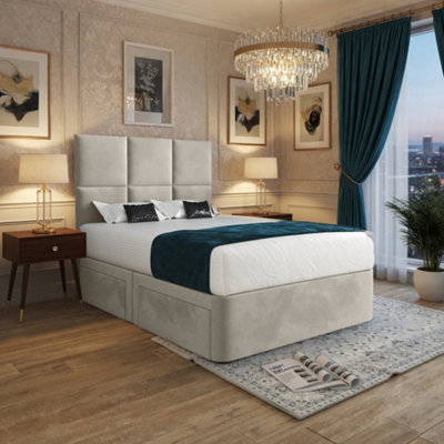  - Itchen Upholserted Floorstanding Headboard Beige Designer Bed Frame