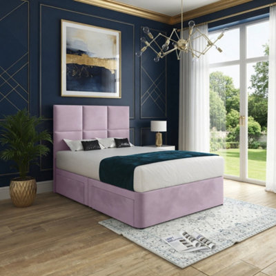  - Itchen Upholserted Floorstanding Headboard Pink Designer Bed Frame