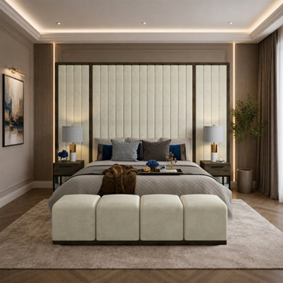  - Badby Line Cream Wallboard Bed