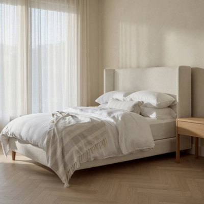  - Ballater Boucle Upholstered Ivory Bed Frame
