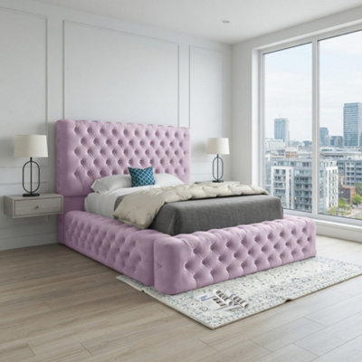  - Linlithgow Pleated Upholstery Pink Designer Bed Frame