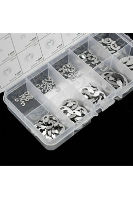  - 120Pc Assorted Stainless Steel E Clip Retaining Rings M1.5 To M10