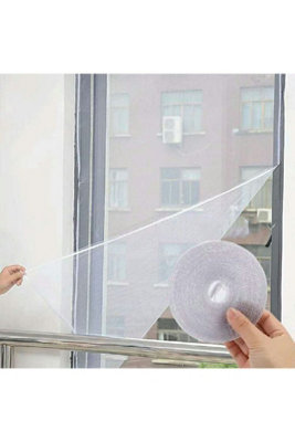 White Insect Window Screen Mesh Net With Velcro Fastener from B&Q
