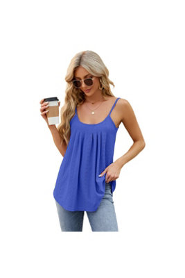Spaghetti Strap Eyelet Camisole Loose Flowy Tank Top 2Xl