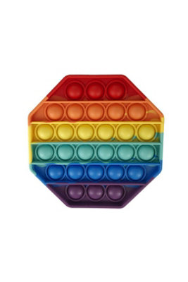 Octagon Rainbow Loud Quiet Pop It Fidget Anti Stress Game from B&Q
