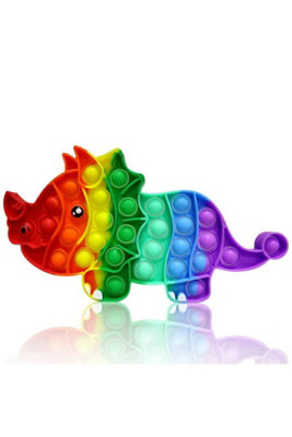 Triceratops Multicolor Pop It Fidget Stress Relief Toy Game from B&Q