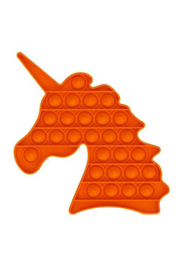 Orange Unicorn Pop It Fidget With Loud Quiet Dual Sides from B&Q