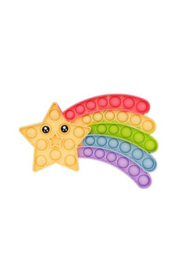 Rainbow Stars Pop It Fidget Toy Loud Quiet Sides Bubbles from B&Q