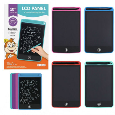 B&Q 10 Inch Lcd Writing Tablet Kids Reusable Drawing Pad Doodle